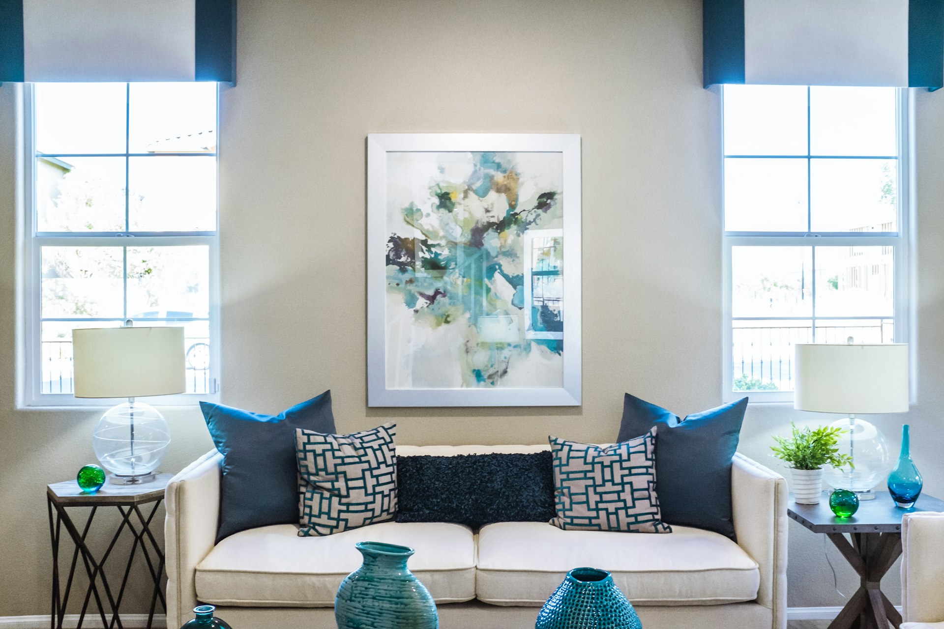 Modern living room with floor-to-ceiling uPVC sliding doors